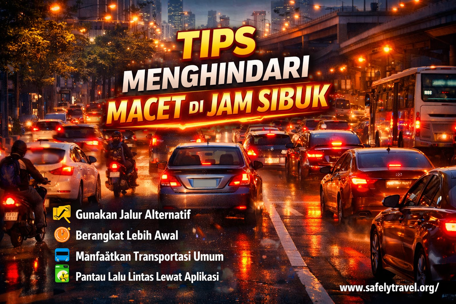 Tips Menghindari Macet di Jam Sibuk